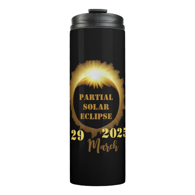 Garrafa Térmica Parte de Visualização do Eclipse Solar Parcial 202 (Frente)