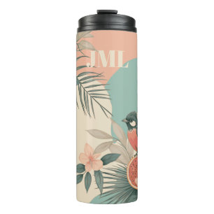 Garrafa Térmica Pássaro Humor Tropical com Nome