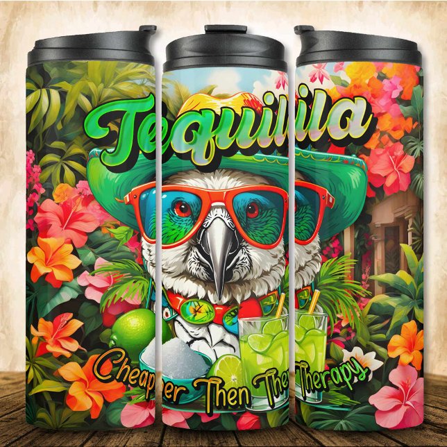 Garrafa Térmica Pássaro Sassy Vacation Tequila Mais Barata Que A T (Criador carregado)