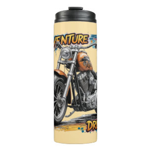 Garrafa Térmica Passeio dos Sonhos de Aventura – Moto Chopper Vint