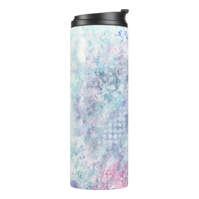 Garrafa Térmica Pastel Abstrato Art (Giro à esquerda)