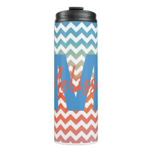 Garrafa Térmica Pastel personalizado em chevron