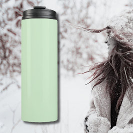 Garrafa Térmica Pastel Pistachio - Cor Sólida | Clássico | Elegant
