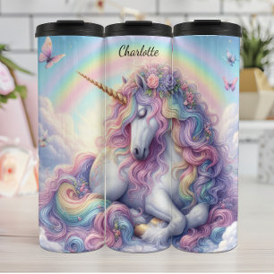 Garrafa Térmica Pastel Rainbow Unicorn Dreamland Serenity