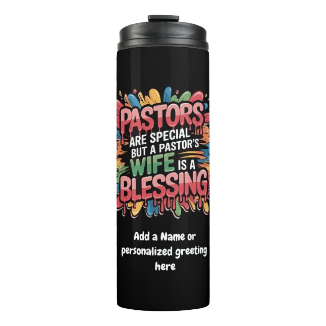 Garrafa Térmica ✝️ Pastors Wife Appreciation Gift Benção Personali (Frente)