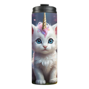Garrafa Térmica "Patas Brilhantes: O Gatinho Unicórnio Encantador"