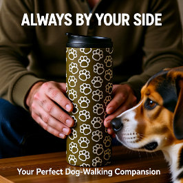 Garrafa Térmica Patas-Cachorro Elegantes castanho