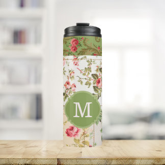 Garrafa Térmica Patchwork Rose Monograma Personalizado