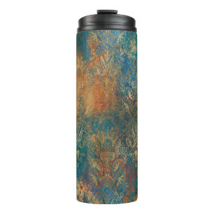 Garrafa Térmica Pátina de Cobre Azul-Verde