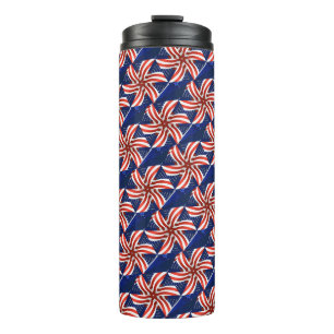 GARRAFA TÉRMICA PATRÓTICO VERMELHO BRANCO AZUL-AMERICANO PADRÃO
