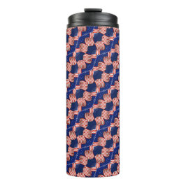 GARRAFA TÉRMICA  PATRÓTICO VERMELHO BRANCO AZUL-AMERICANO PADRÃO