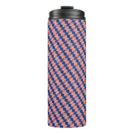 GARRAFA TÉRMICA  PATRÓTICO VERMELHO BRANCO AZUL-AMERICANO PADRÃO