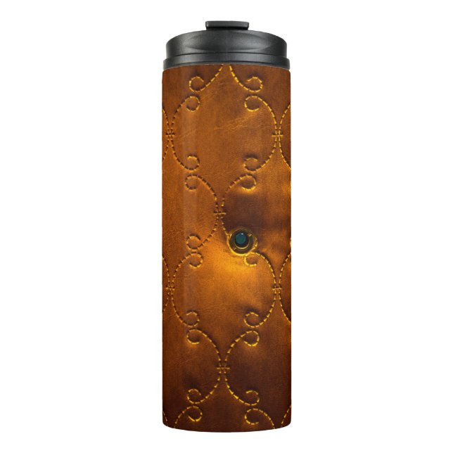 Garrafa Térmica Pattern of genuine leather door upholsterydoor, go (Frente)