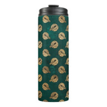 Pavão em Teal e Dourado Grunge Vintage