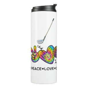 Garrafa Térmica Peace Love Golf Tie-Dye