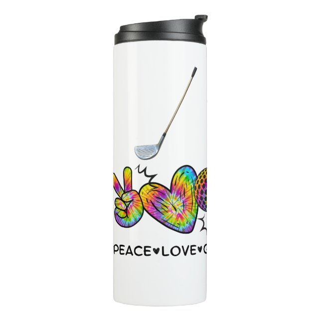 Garrafa Térmica Peace Love Golf Tie-Dye (Giro à esquerda)