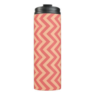 Garrafa Térmica Peach e Cranberry Chevron