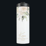 Garrafa Térmica Pearl Blush Floral Elegance Bridesmaid ID989<br><div class="desc">O elegante tumbler térmico mostrado aqui fornece uma modelo para adicionar facilmente seu membro de festa de casamento, nome e data do casamento. Esta suíte de design apresenta pérolas macias e florais de aquarelas embebidas em detalhes de ouro e toques de ebony dramáticos. A coleção exude o romance eterno, perfeito...</div>
