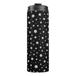 Garrafa Térmica Pearl Pattern on Black Background
