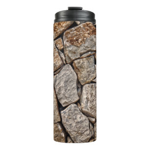 Garrafa Térmica Pedras de parede, pedras de alvenaria