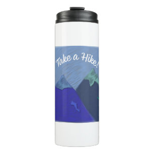 Garrafa Térmica Pegue um Design de Montanha Hike