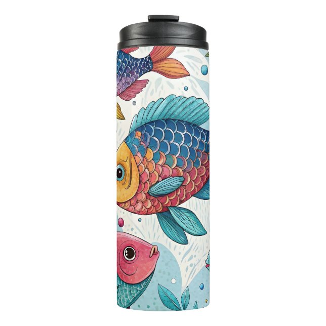 Garrafa Térmica Peixe-arco-íris submarino (Frente)