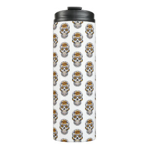Garrafa Térmica Pele Floral Padrão Tumbler Térmico