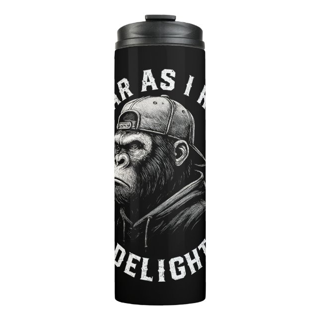 Garrafa Térmica Pelo que eu sei, sou um macaco engraçado (Frente)