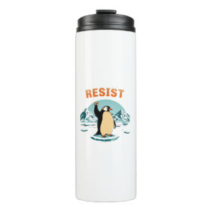 Garrafa Térmica Penguin Resist muckup Graphic Vintage Ártico
