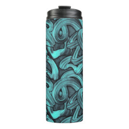 Garrafa Térmica pensamento profundo - preto e branco: