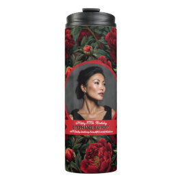 Garrafa Térmica Peônias Botânicas Legais Jardim de Flores Aniversá