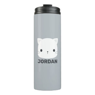 Garrafa Térmica Pequeno Gato Bonito com Nome Personalizado