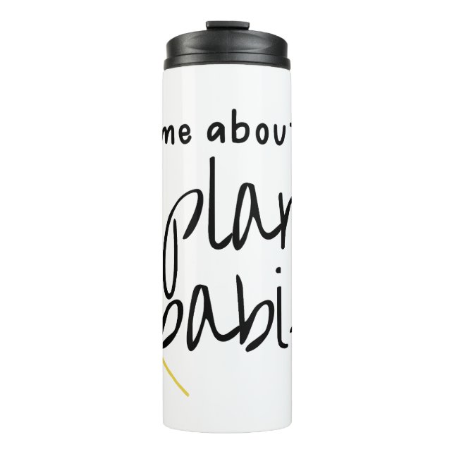 Garrafa Térmica Pergunte-Me Sobre Meus Bebês De Planta (Frente)