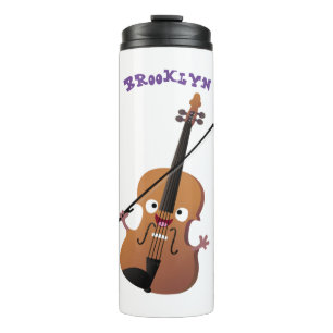 Garrafa Térmica Personagem de desenho animado musical de violino e