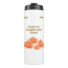 Garrafa Térmica PERSONALIZ Pumpkin Spice Season Watercolor Pumpkin