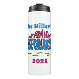 Garrafa Térmica Personalização de Arte de Palavras Cruzadas da Fam