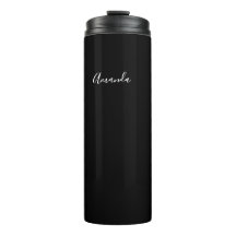 Personalizado preto e branco chique script