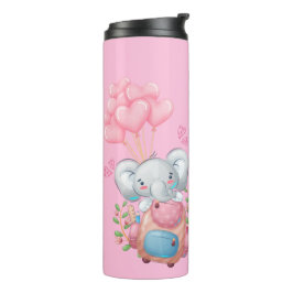 Garrafa Térmica Personalizar | Elefante Cor-de-rosa