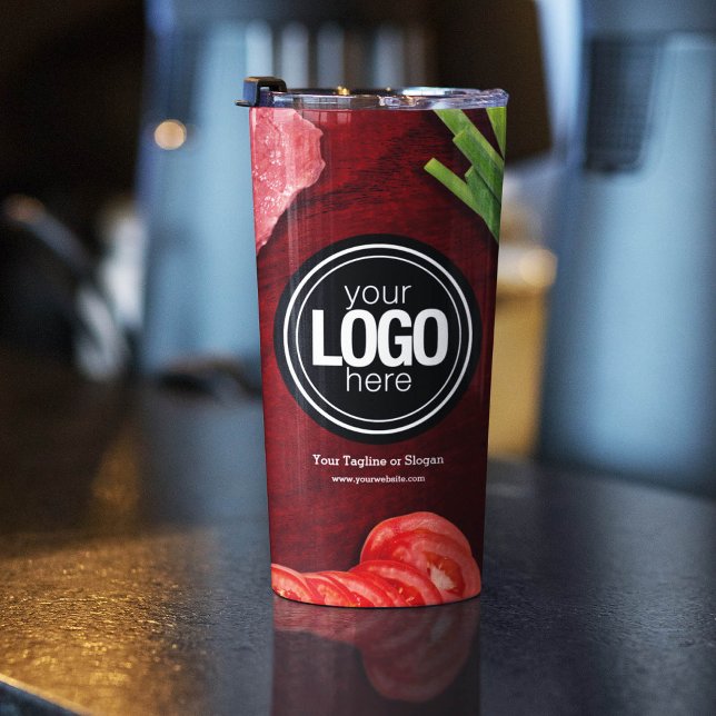 Garrafa Térmica Personalizar o tema do restaurante bife (Criador carregado)