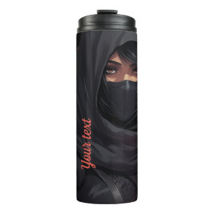 Garrafa Térmica Personalize seu texto Ninja Girl Thermal Tumbler