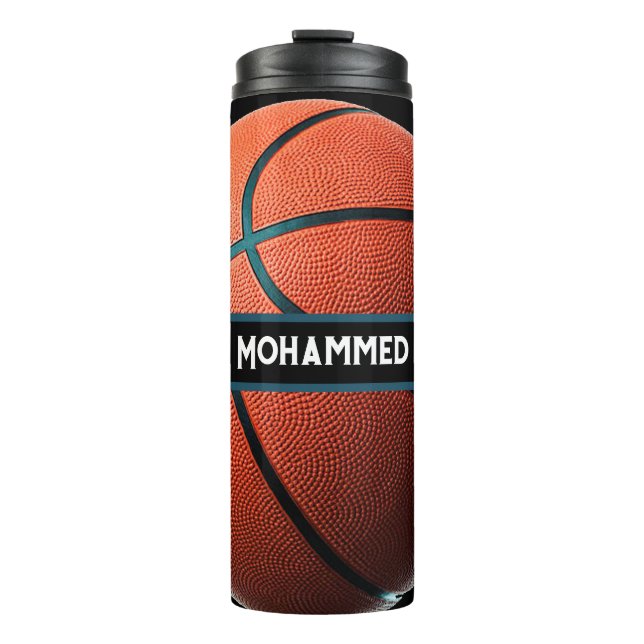 Garrafa Térmica Personalized Basketball Water Bottle Custom Sport (Frente)