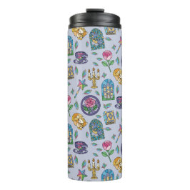 Garrafa Térmica Personalized Bookish Girly Cat Beauty Purple Name