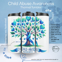 Garrafa Térmica Personalized Child Abuse Awareness Thermal Tumbler
