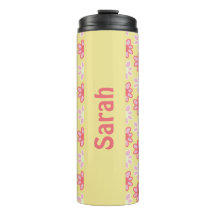 Personalized retro flower Thermal Tumbler