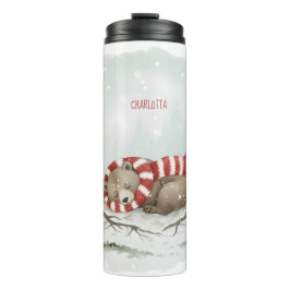 Garrafa Térmica Personalized Winter Bear Tumbler – Sleeping Animal