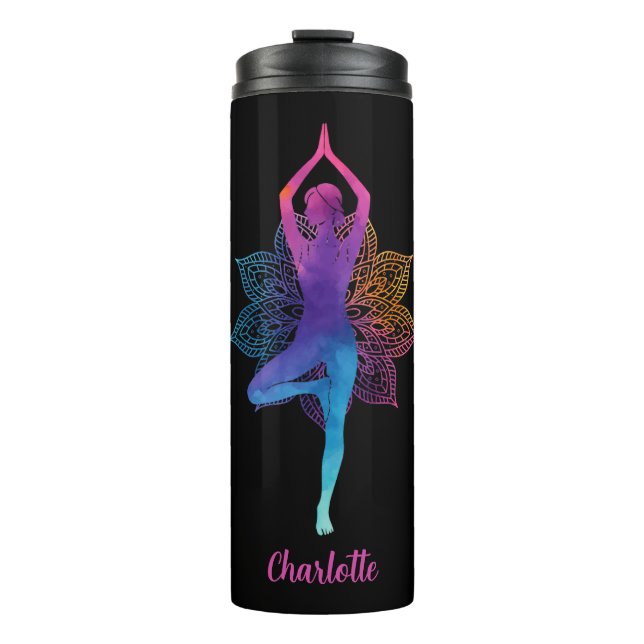 Garrafa Térmica Personalized Yoga Thermal Tumbler – Add Your Name (Frente)