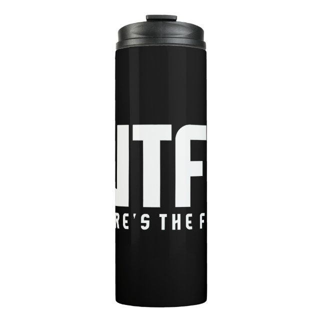 Garrafa Térmica Pesca - wtf onde está o peixe (Frente)