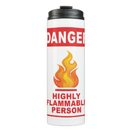 Garrafa Térmica Pessoa Altamente Inflamável Perigosa