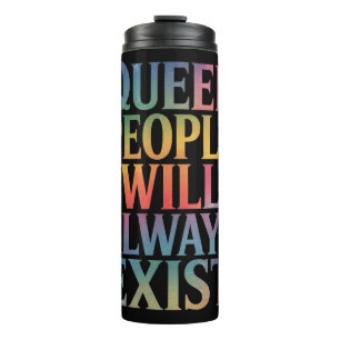 Garrafa Térmica Pessoas Queer Sempre Existirão Aliadas ao Orgulho