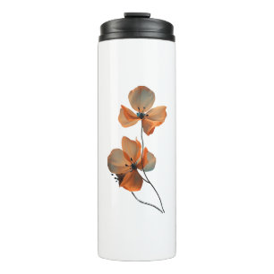 Garrafa Térmica Pétalas Sussurrantes Âmbar na Quietude Escura Flor